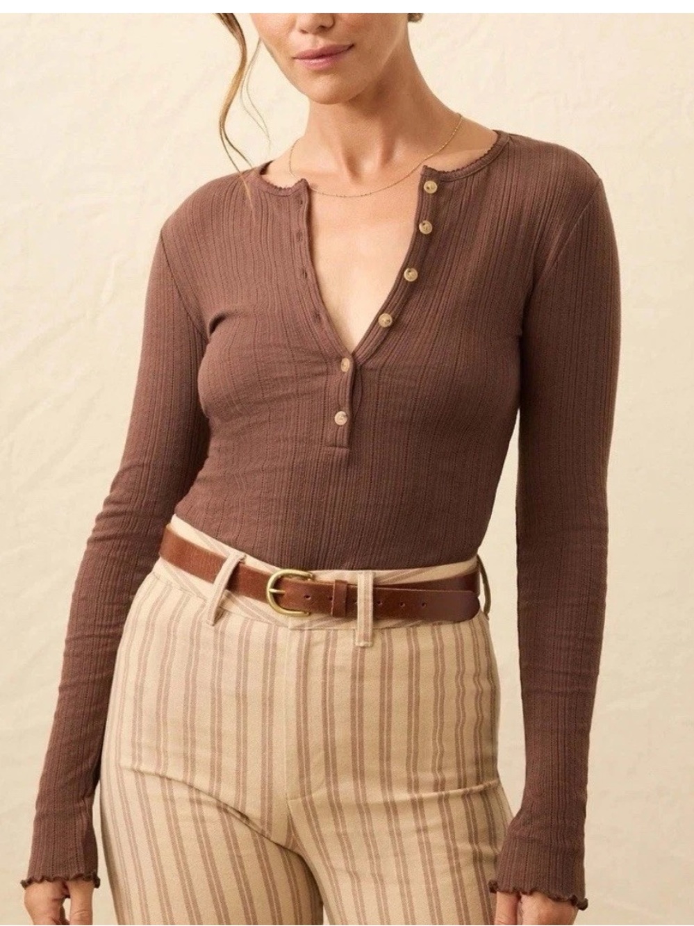 Faherty Paradise Pointelle Henley